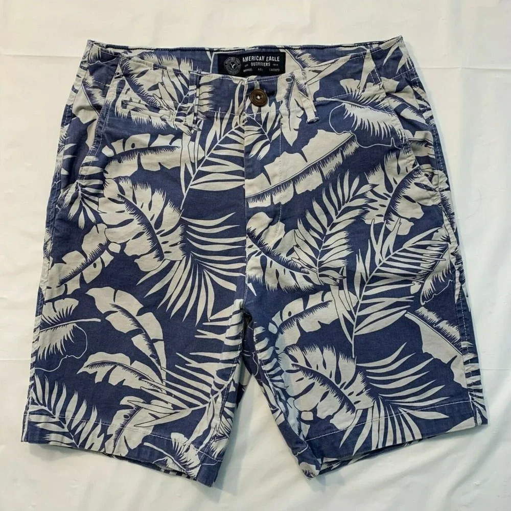 American Eagle PREP Chino Shorts‎ Stretch Tropical